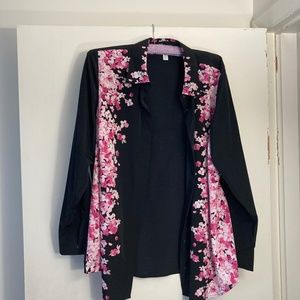 NWOT Button Down Floral Top